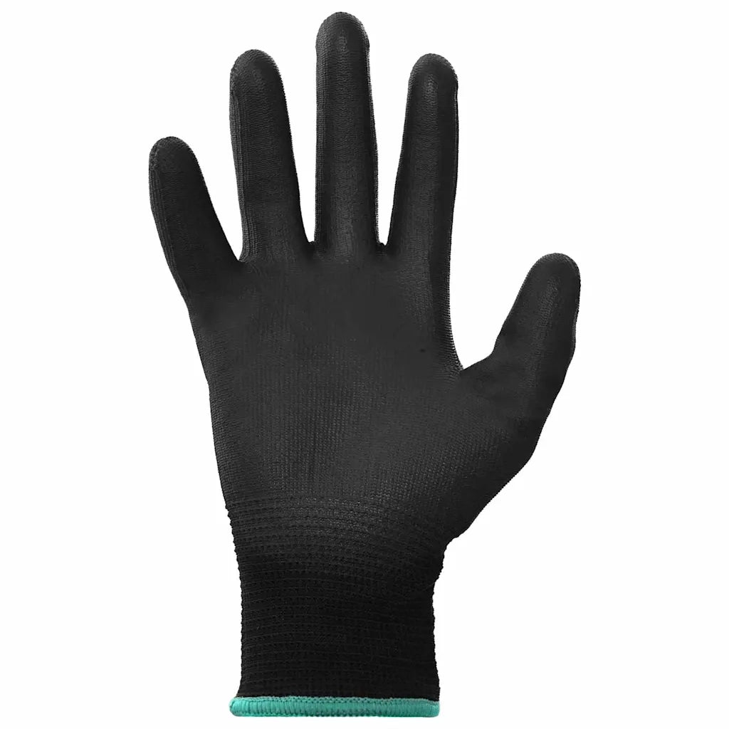 Guanti da Lavoro 12 pcs Nero 11 / XXL Poliestere 42020718