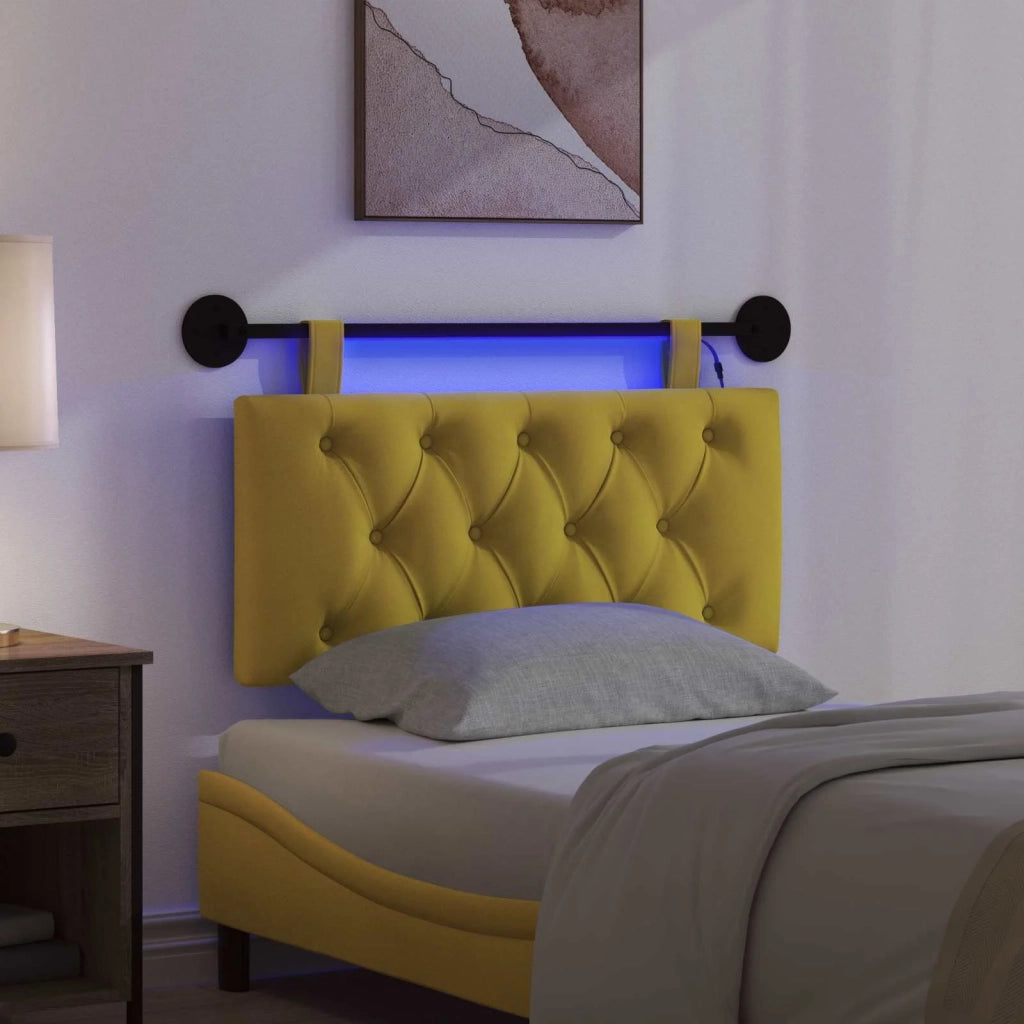 Testiera sospesa Con luce LED Giallo Velluto 3424560