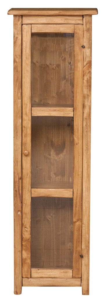 Biscottini Vetrinetta Country in legno massello di tiglio finitura naturale.Made in Italy