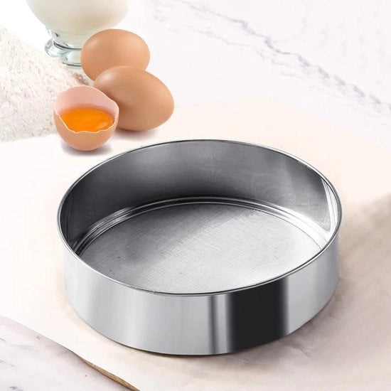 Zeef per polvere 25 cm in acciaio inossidabile a maglie sottili