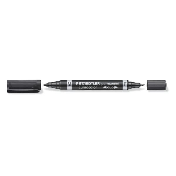 Cf10marcatori lumocolor duo nero - 348-9