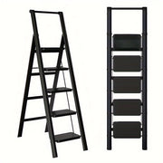 Scala a 5 Gradini Pieghevole ¨C MINIMAL ¨C Acciaio Antiscivolo Multiuso