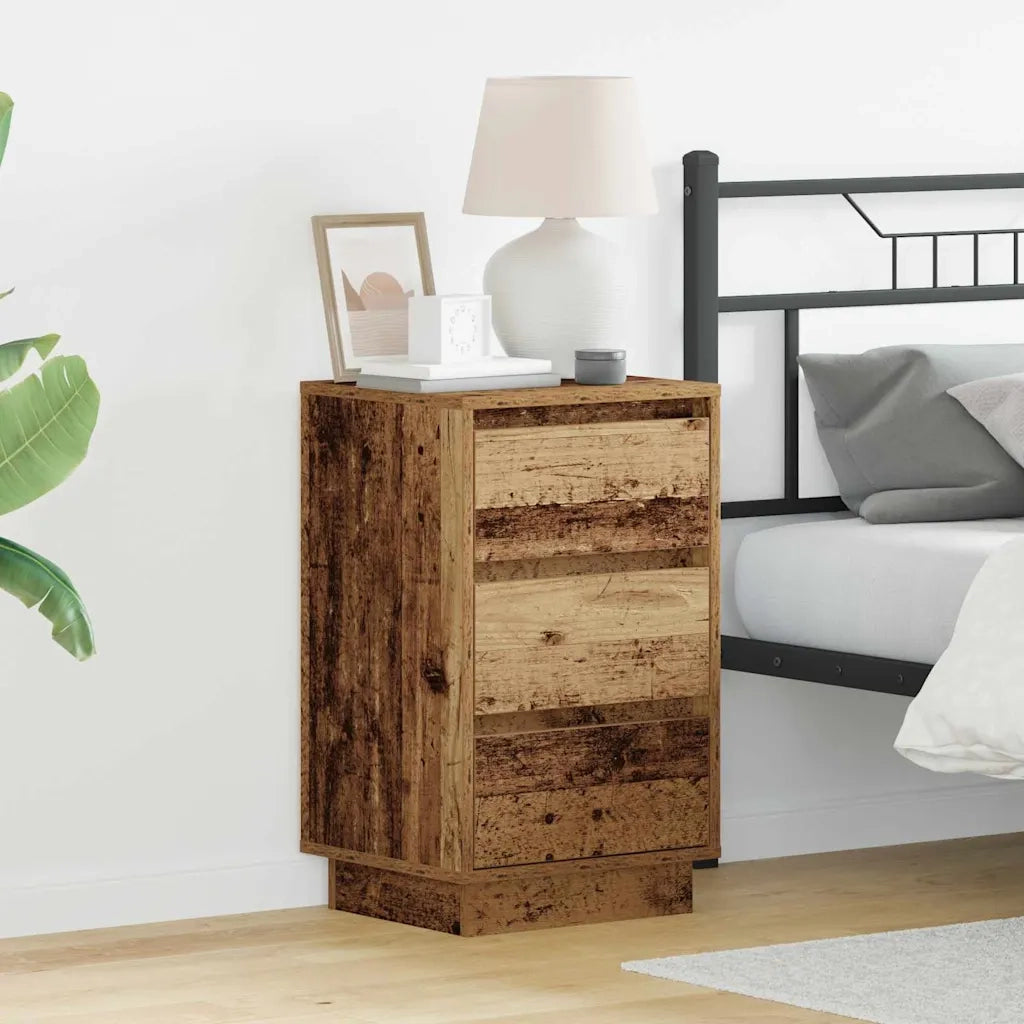 Comodino | Armadio da Notte | Mobiletto da notte con cassetto Legno vecchio 39 x 34,5 x 65 cm