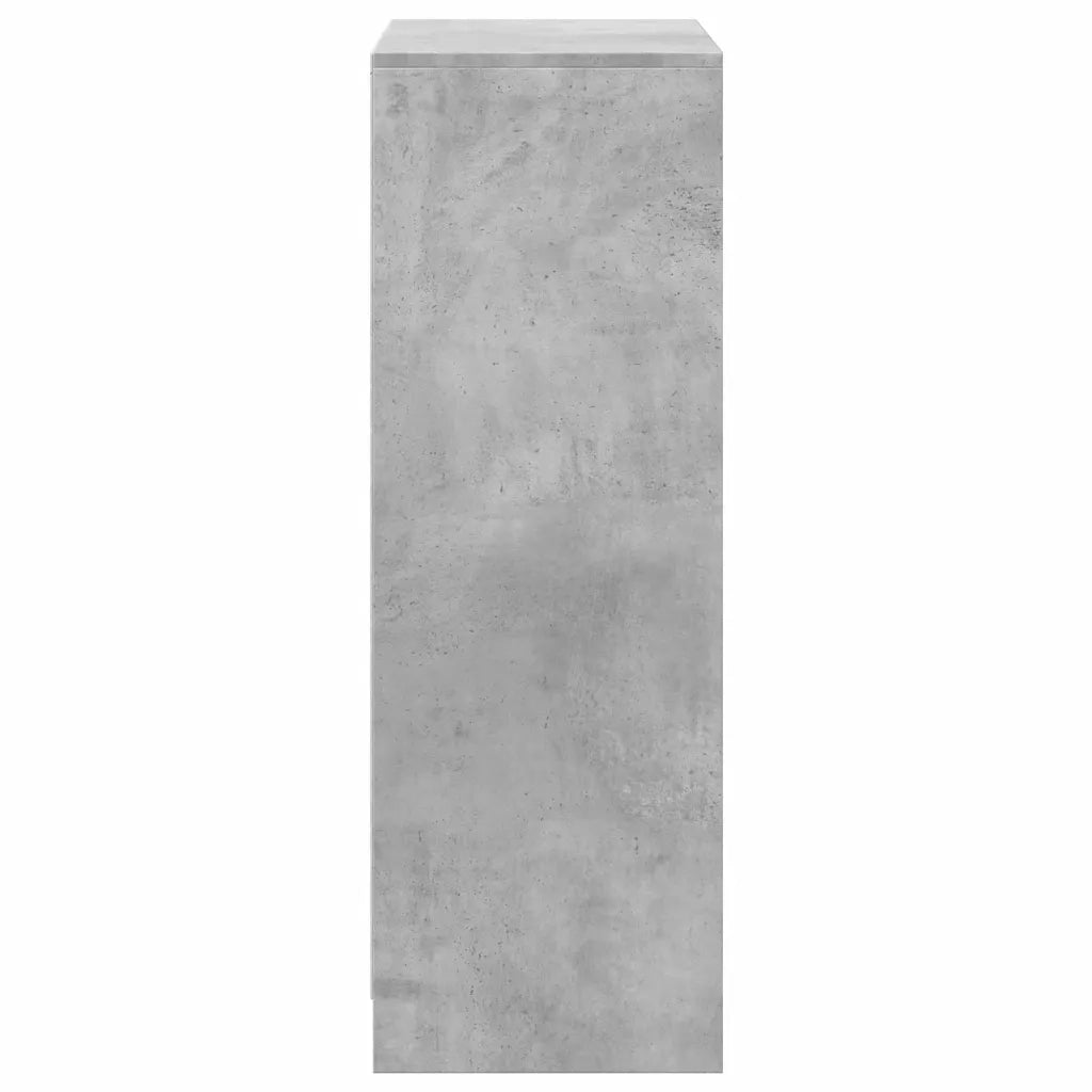 vidaXL Credenza con LED Grigio Cemento 72x34x100 cm Legno Multistrato