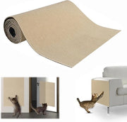 Pannello di gomma autoadesivo per gatti da 200 x 40 cm per gatti che salgono sul divano pannello di gomma per gatti perimetrale arredamento (Khaki)