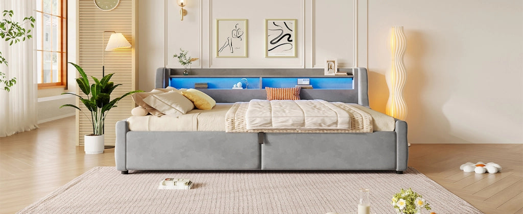 letto a piattaforma in flanella grigio 140 x 200 cm