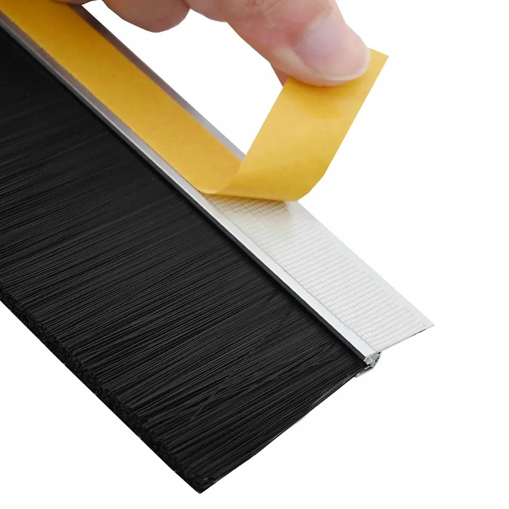Spazzole per porte autoadesive 2 pz Argento 100 cm CFW5732332