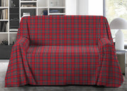 Telo Arredo Copritutto Multiuso Salvadivano In Cotone Scozzese Kilt - Matrimoniale - Rosso