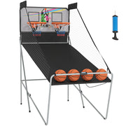 Canestro da Basket Pieghevole ¨C zephmum ¨C Grigio, Acciaio, 205x110x205 cm