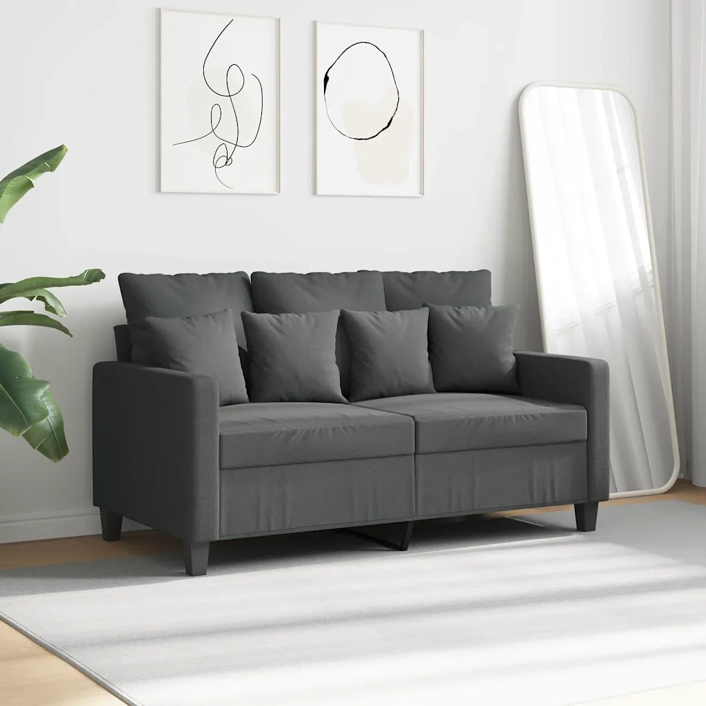 Divano a 2 Posti Grigio Scuro 120 cm in Tessutocod mxl 106863