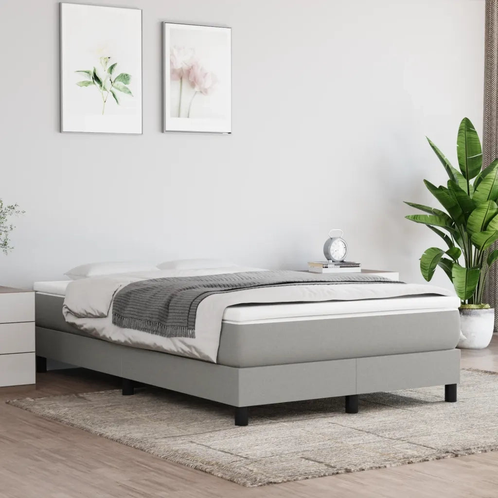 Struttura Letto a Rete a Molle-Giroletto Grigio Chiaro 120x200 cm Tessuto 786527