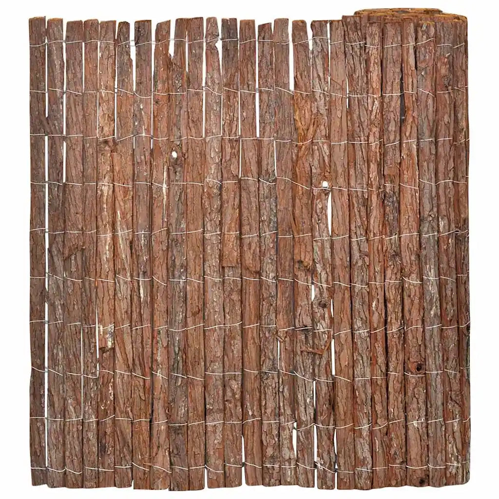 Recinzione da Giardino | Recinzione in corteccia Marrone 100 x 600 cm Corteccia