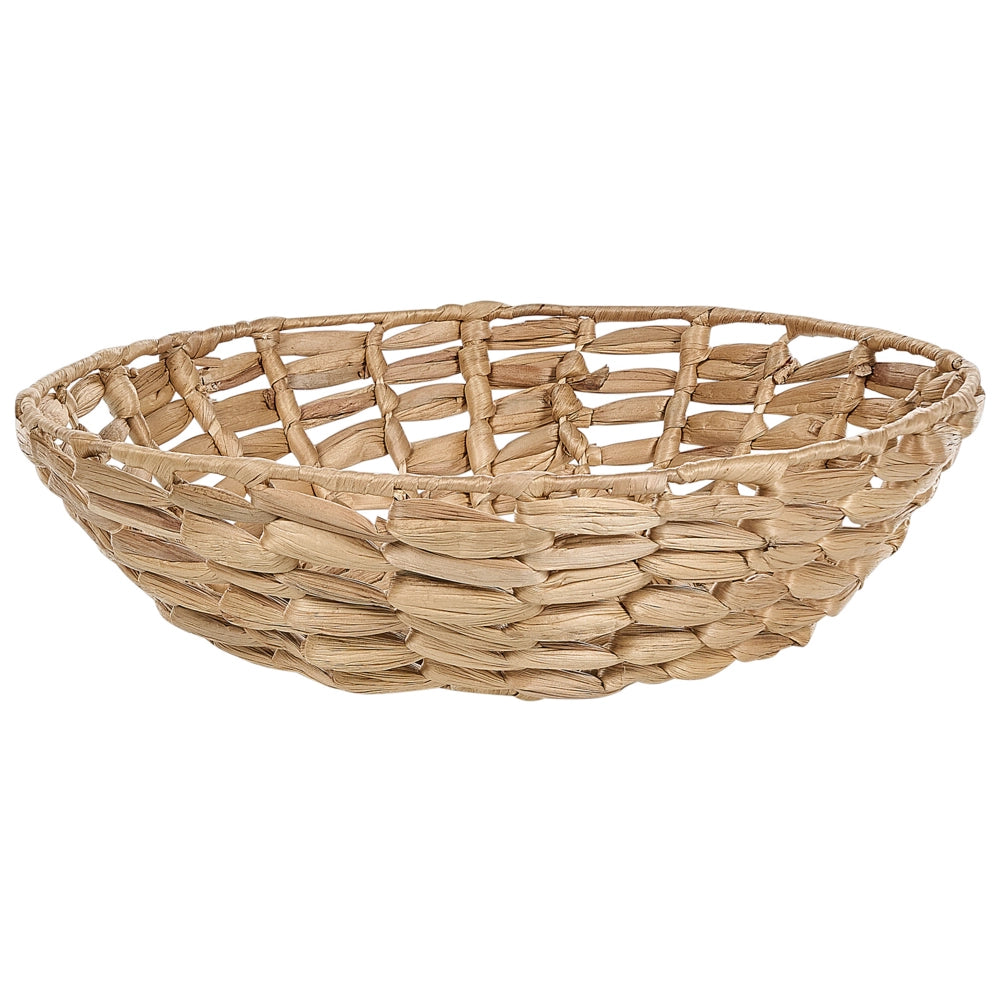 Set di 2 ciotole decorative rotonde in giacinto d'acqua chiaro accessori stile boho