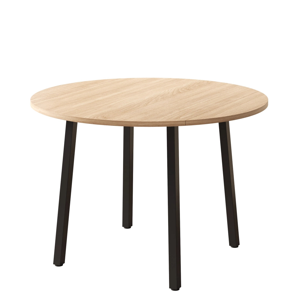Tavolo da pranzo con piano pieghevole bilaterale in MDF rovere