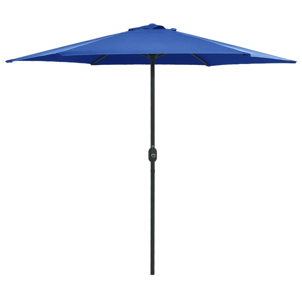 Ombrellone da esterno e palo in alluminio 270 x 246 cm azzurro 02_0008287