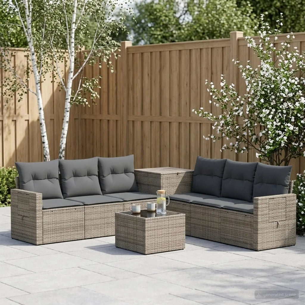 Set di divani 8 pz Grigio e Grigio Scuro 3448384