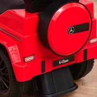 Macchina a Spinta per Bambini 12-36 Mesi con Licenza Mercedes, Tettuccio e Maniglia, 85.5x40.5x95 cm, Rosso