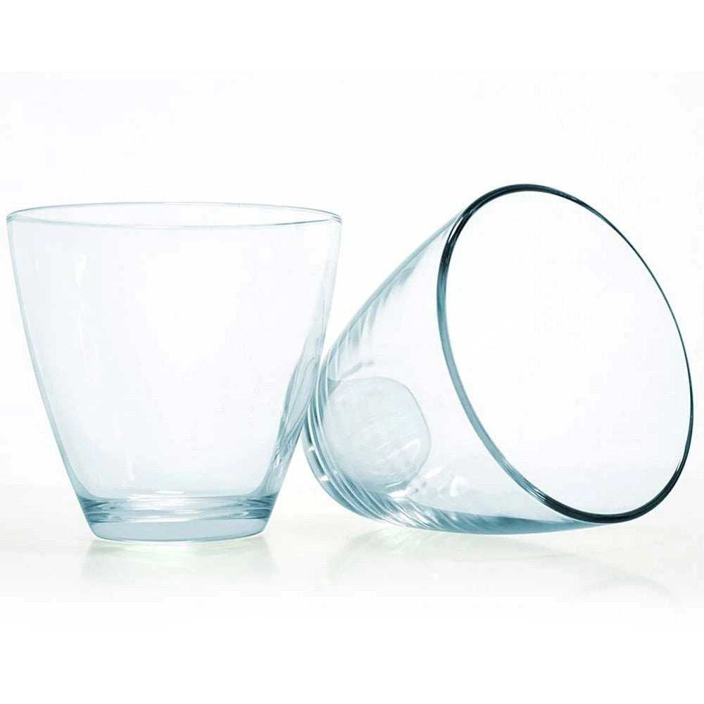 Trade Shop - Set Da 6 Pezzi Bicchieri In Vetro Bicchiere Per Acqua Vino Bibite Blu 26 Cl -