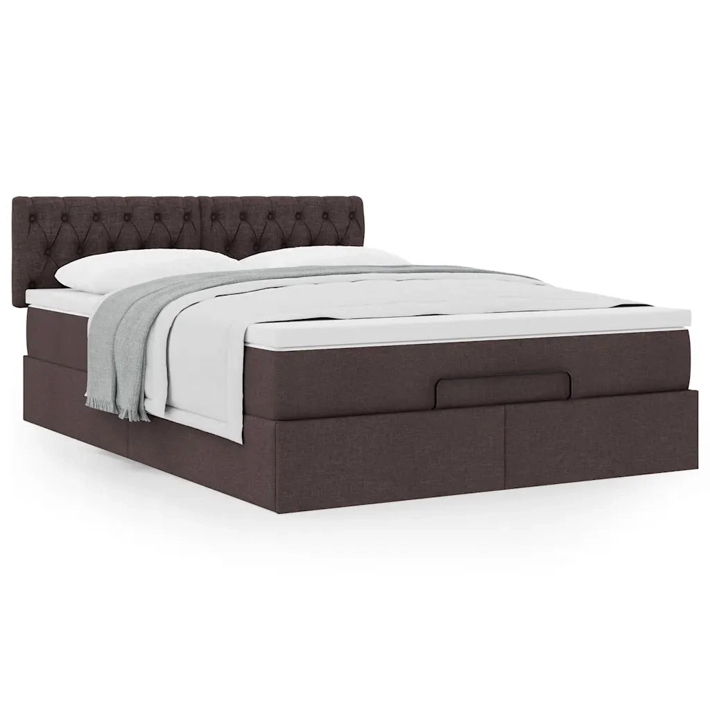 Struttura Letto Pouf con Materasso 140x200 cm in Tessuto 3311549