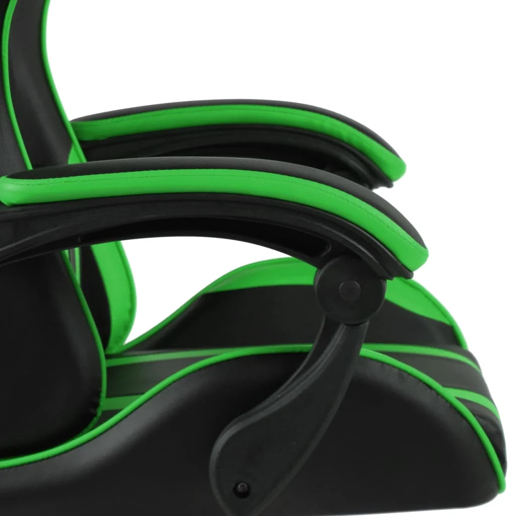 Sedia/seduta girevole da ufficio per uso al computer studio videogiochi e similpelle verde 02_0024227