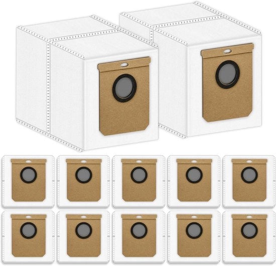 12 set di sacchi per polvere per robot aspirapolvere - stazione aspirapolvere - capacità di 2,5 l - sacchi per aspirapolvere - 2-in-1 compatibile con Clean Station pezzi di ricambio