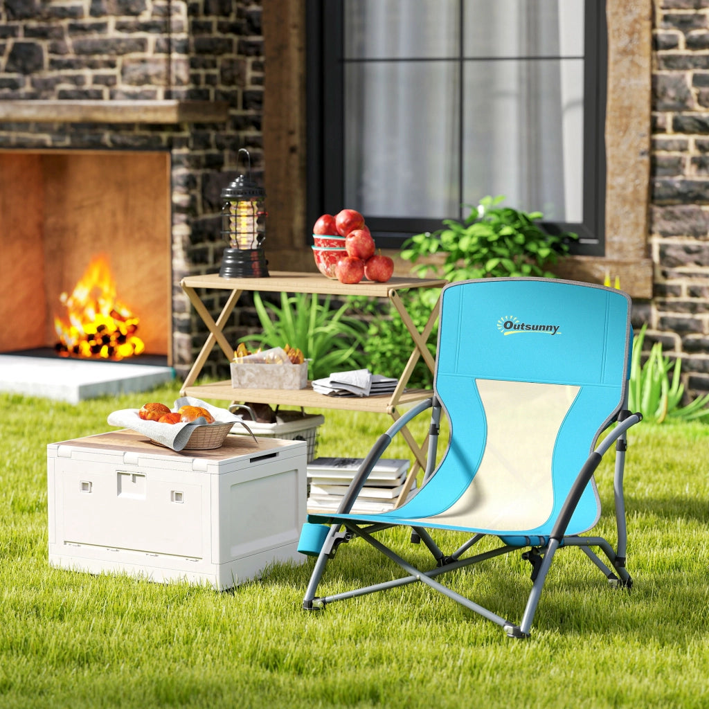 Sedia da spiaggia pieghevole ¨C zephmum ¨C blu 58x55x62 cm