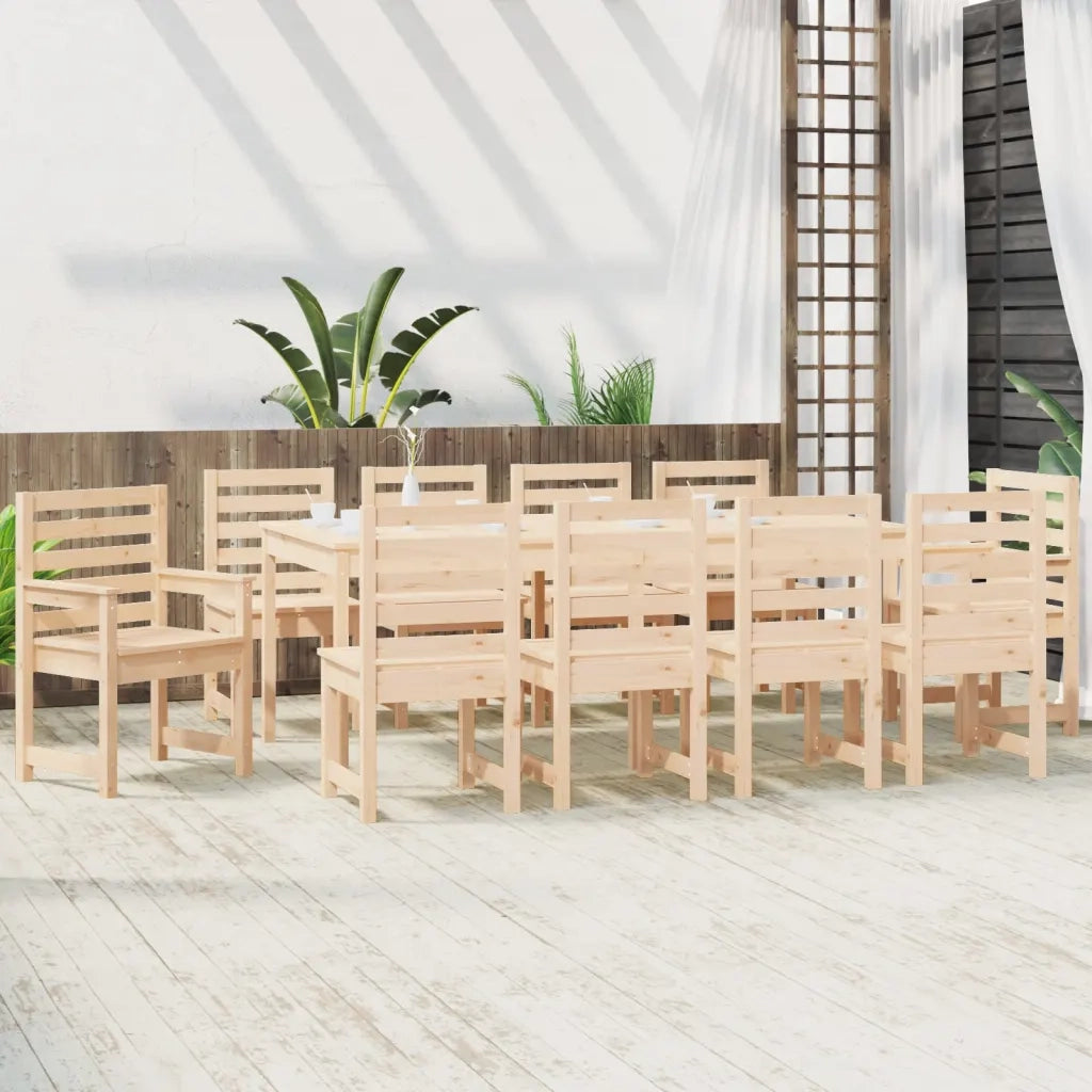 Set da Pranzo da Giardino 11 pz in Legno Massello di Pino 3154719