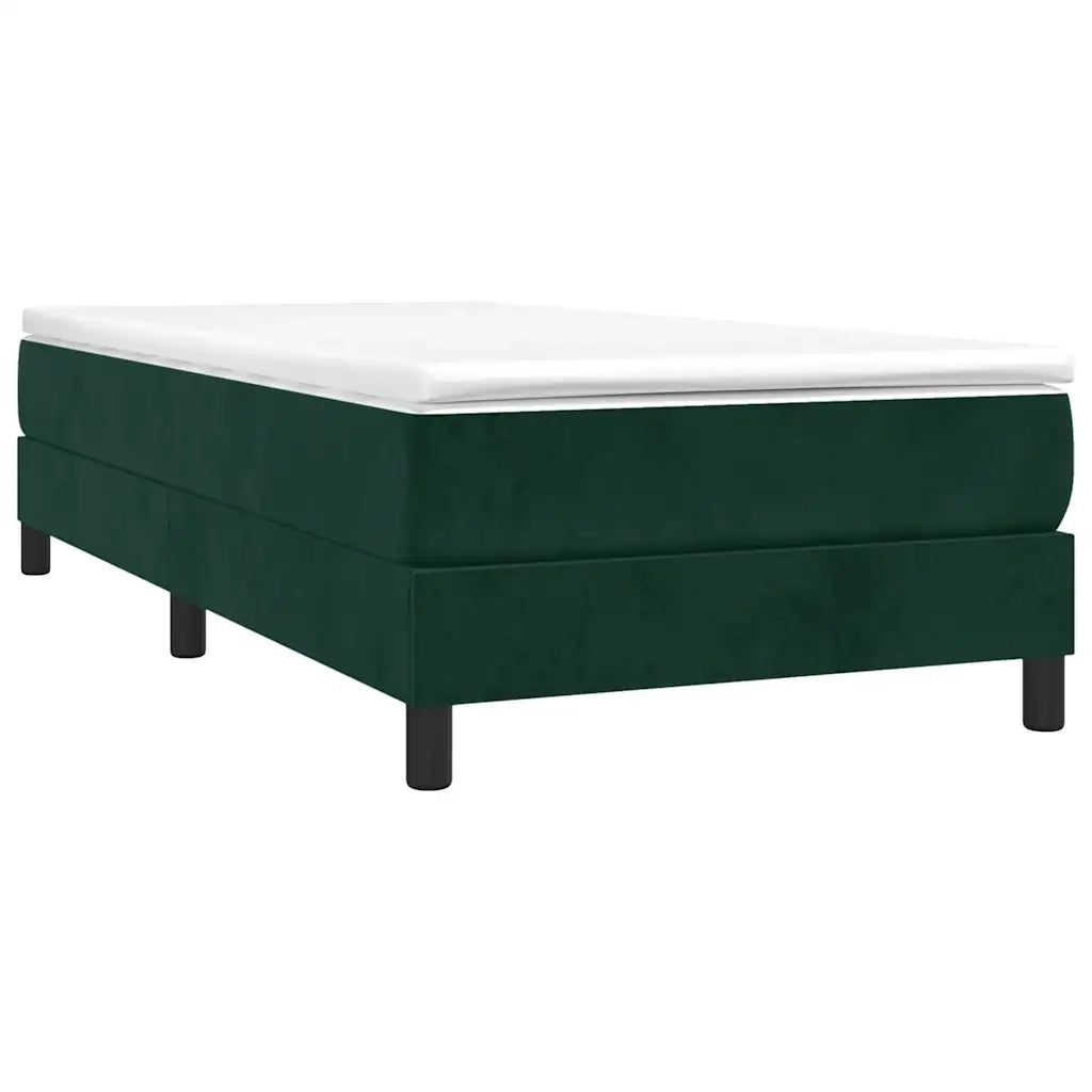 Giroletto a Molle con Materasso Verde Scuro 120x200 cm Vellutocod mxl 75905