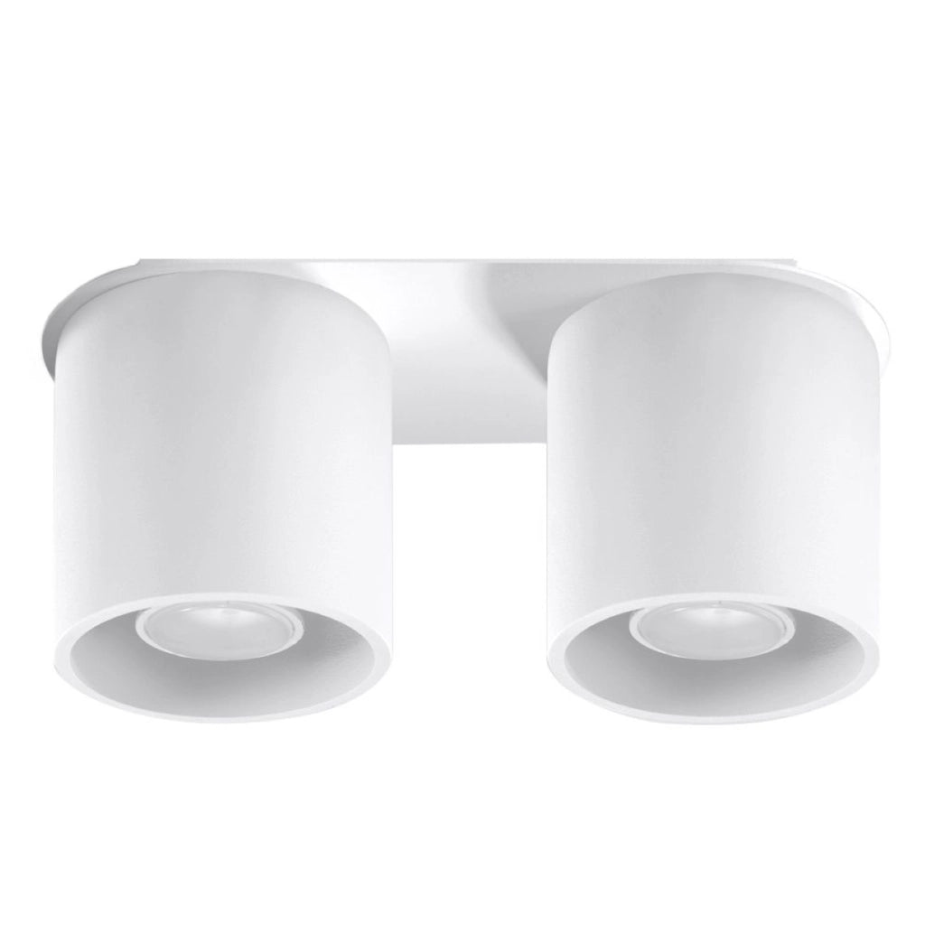 Lampada da parete e soffitto moderna cilindrica in alluminio bianco ORBIS Deep Space 2xGU10