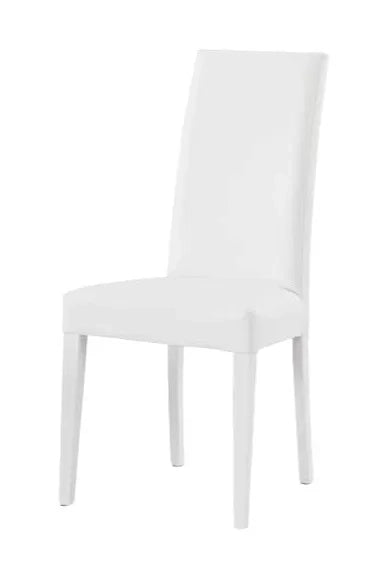 Set 2 sedie moderne legno ecopelle imbottita bianco (577) - Mobili 2G