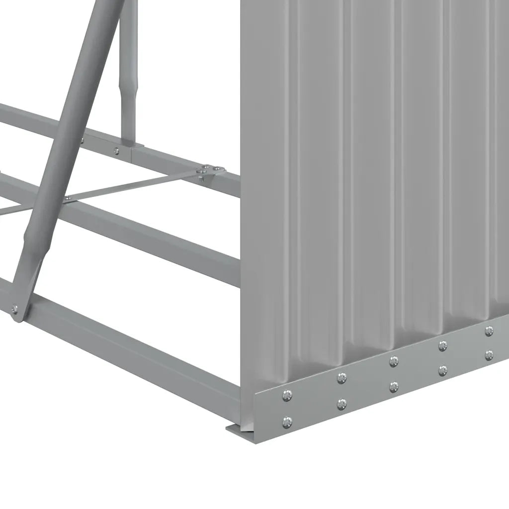 Portaceppi Grigio Chiaro 180x45x100 cm in Acciaio Zincato 364554