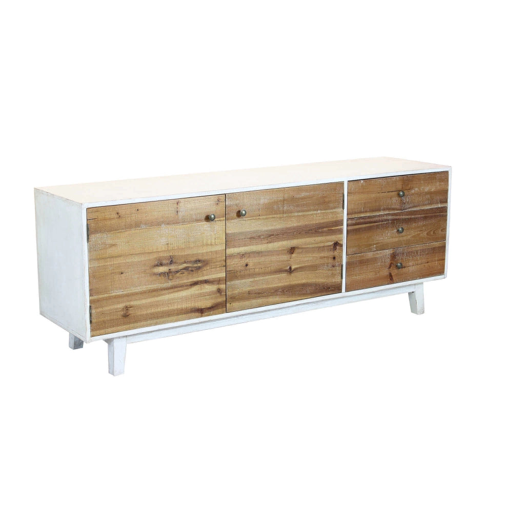 PORTA TV BARCLAY IN LEGNO NATURALE 178  X 45 X H 66 CM