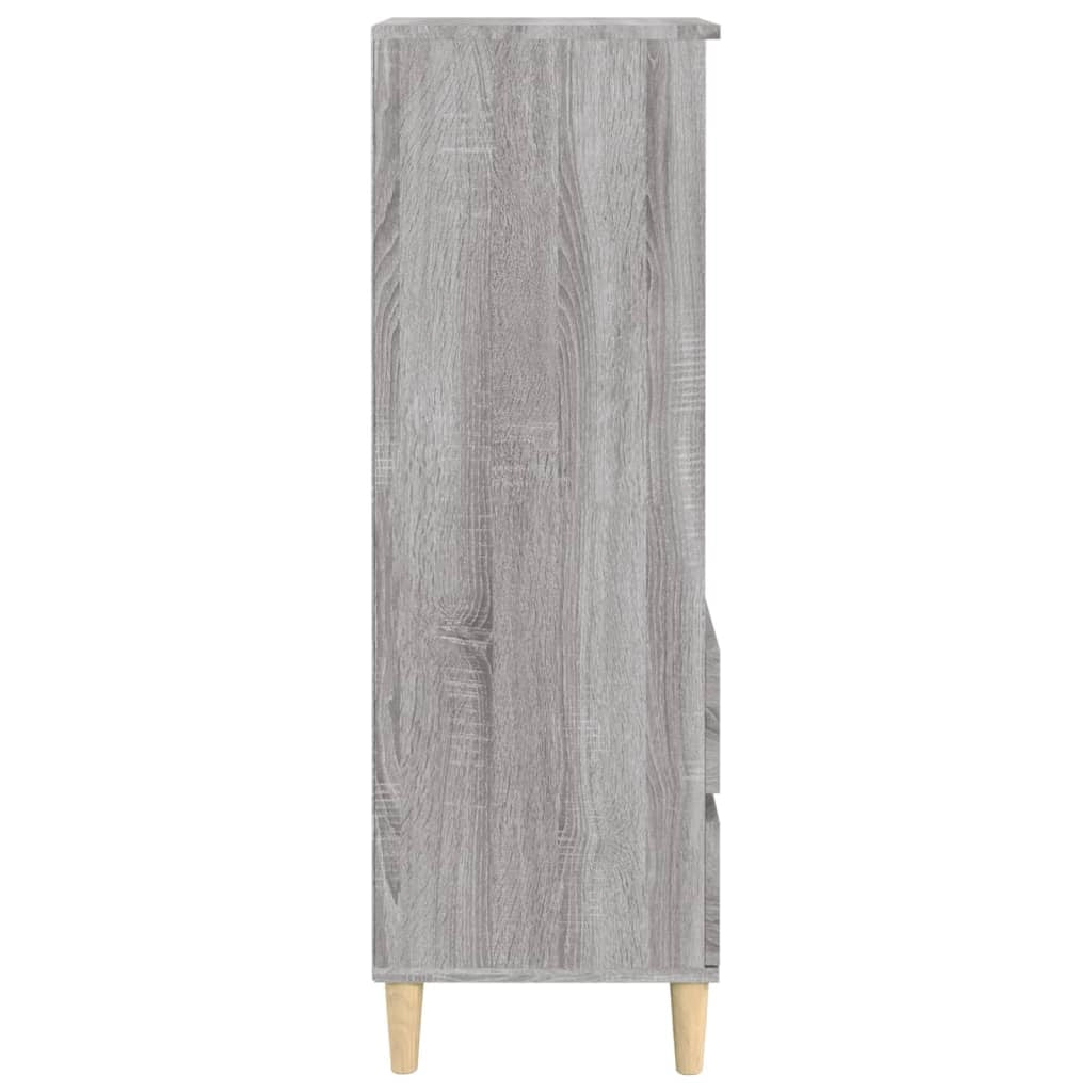 Buffet credenza cassettiera armadio mobile contenitore organizer cucina soggiorno salotto rovere Sonoma alto 40 x 36 x 110 cm legno ingegnerizzato grigio 02_0035358