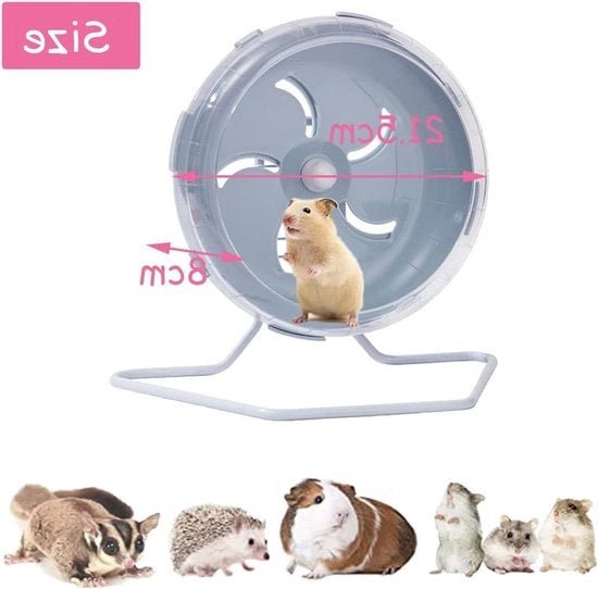 Girafa per hamster da 21,5 cm con supporto per topi, cavia, chinchilla - Blu Grigio
