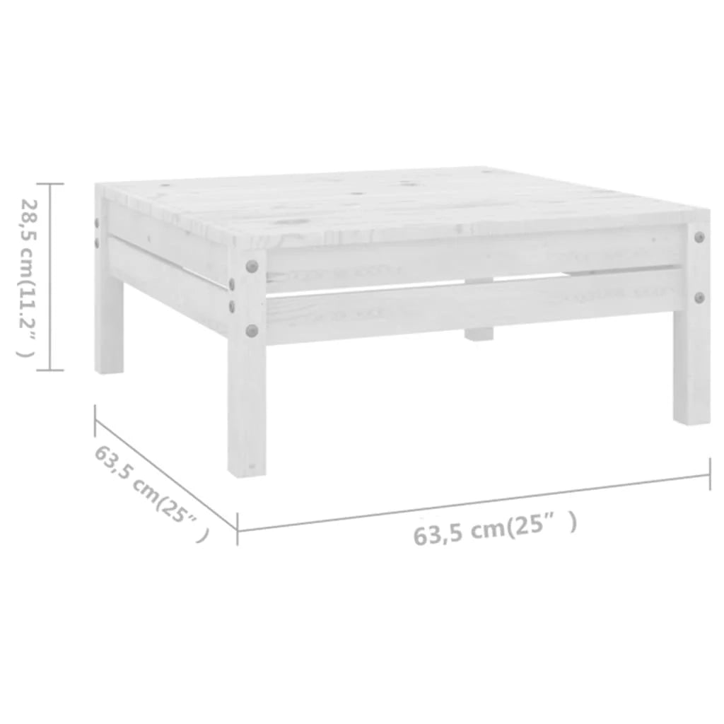 Set di mobili da giardino mobili da esterno 7 pezzi legno di pino massiccio bianco 02_0017406