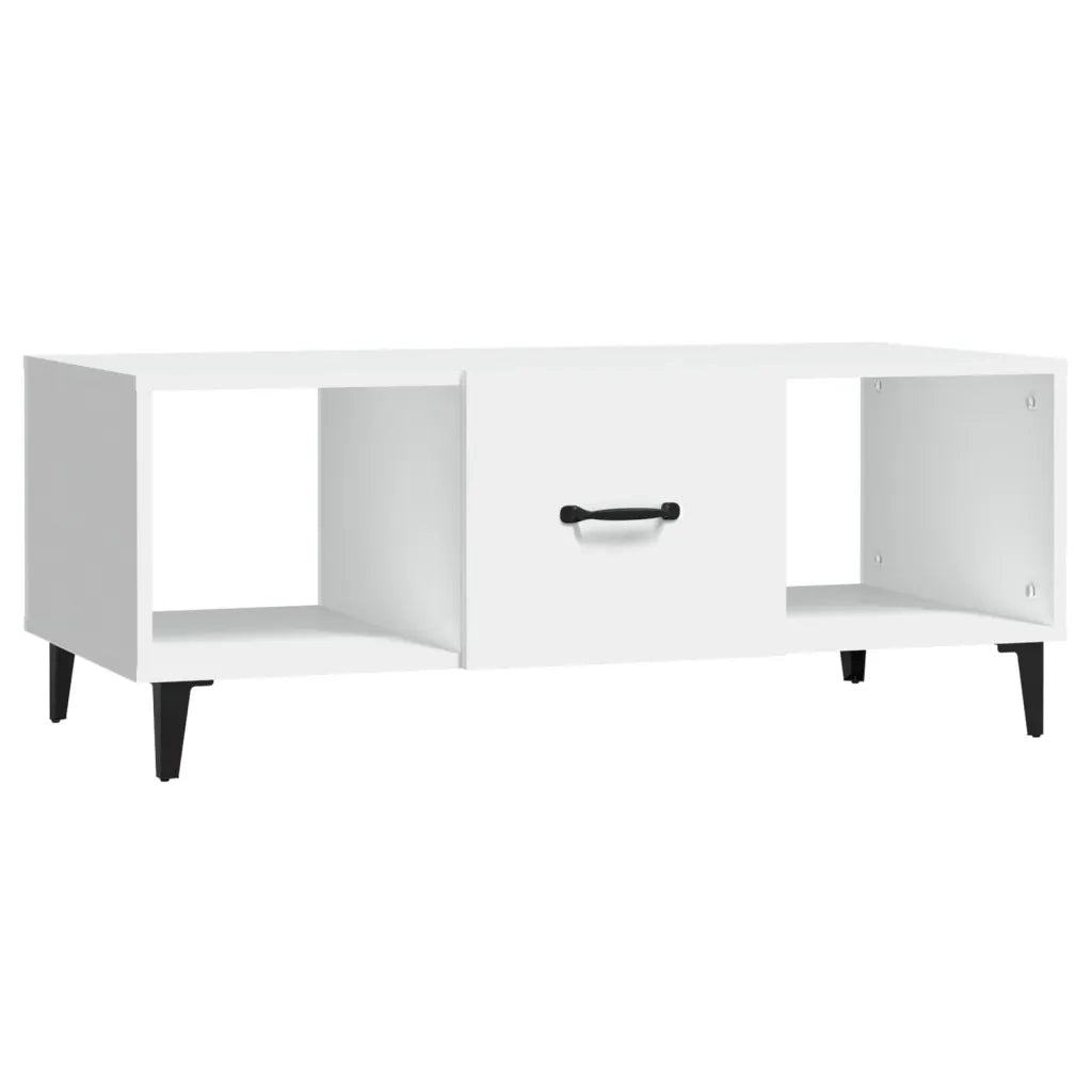 Tavolino da salotto | Tavolino da caff¨¨ | Tavolino da Soggiorno Bianco 102x50x40 cm in Legno Multistrato