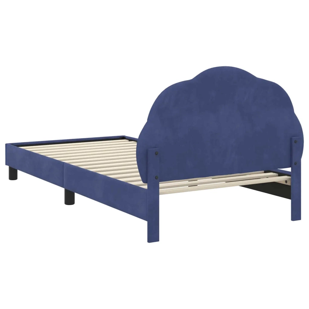 Struttura letto bambini con testata Blu Polizia 90 x 200 cm 42010928