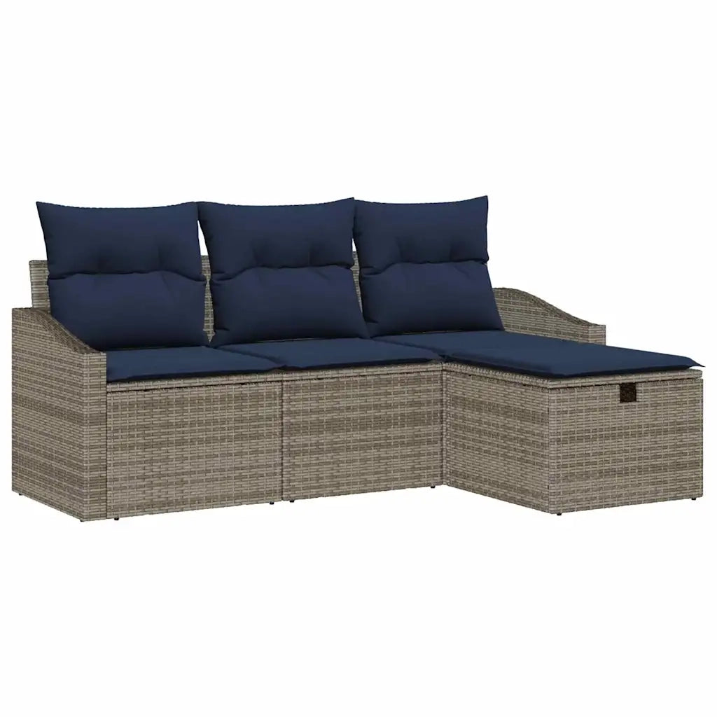 Set di divani con cuscino 3 pcs polyrattan 3360586