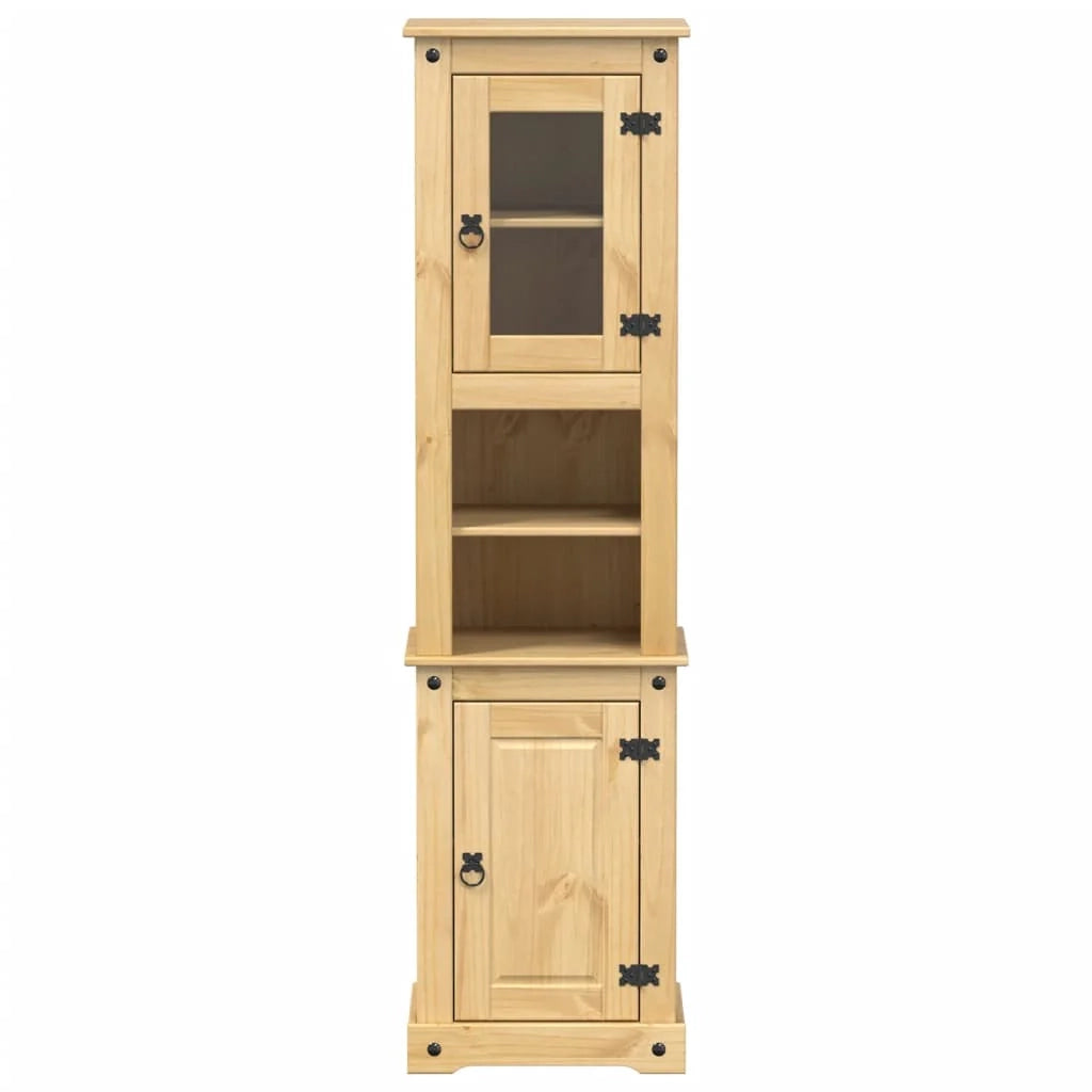 Mobiletto moderno per il bagno 50 x 40 x 185 cm stile rustico legno massello di pino 02_0056359