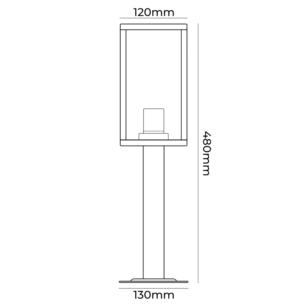 FARETTO DA TERRA DA ESTERNO IP44 CON ATTACCO E27 - DESIGN MODERNO IN ALLUMINIO E VETRO RESISTENTE E IMPERMEABILE