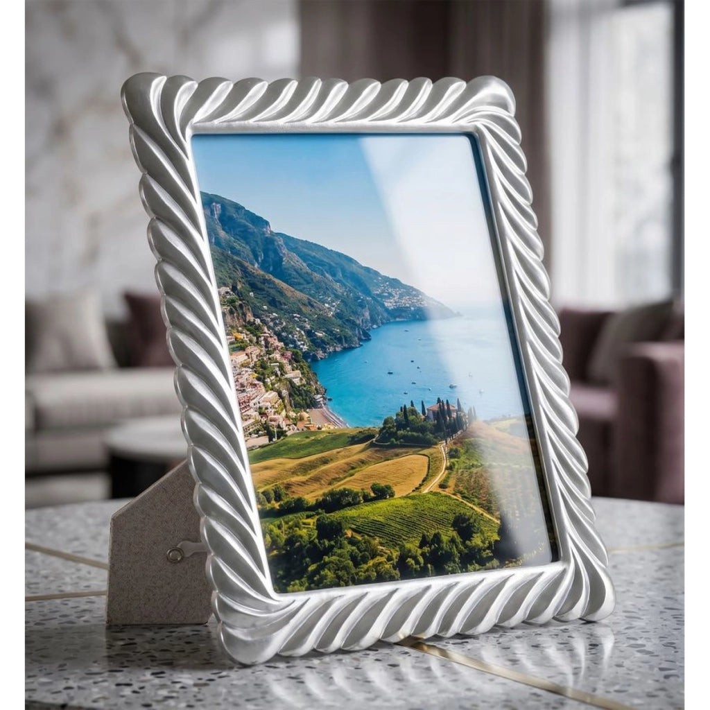 Cornice portafoto Carvy in resina argento 20x25