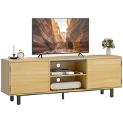 Mobile TV per TV fino a 65 pollici ¨C zephmum ¨C legno naturale 160x35x55,5cm