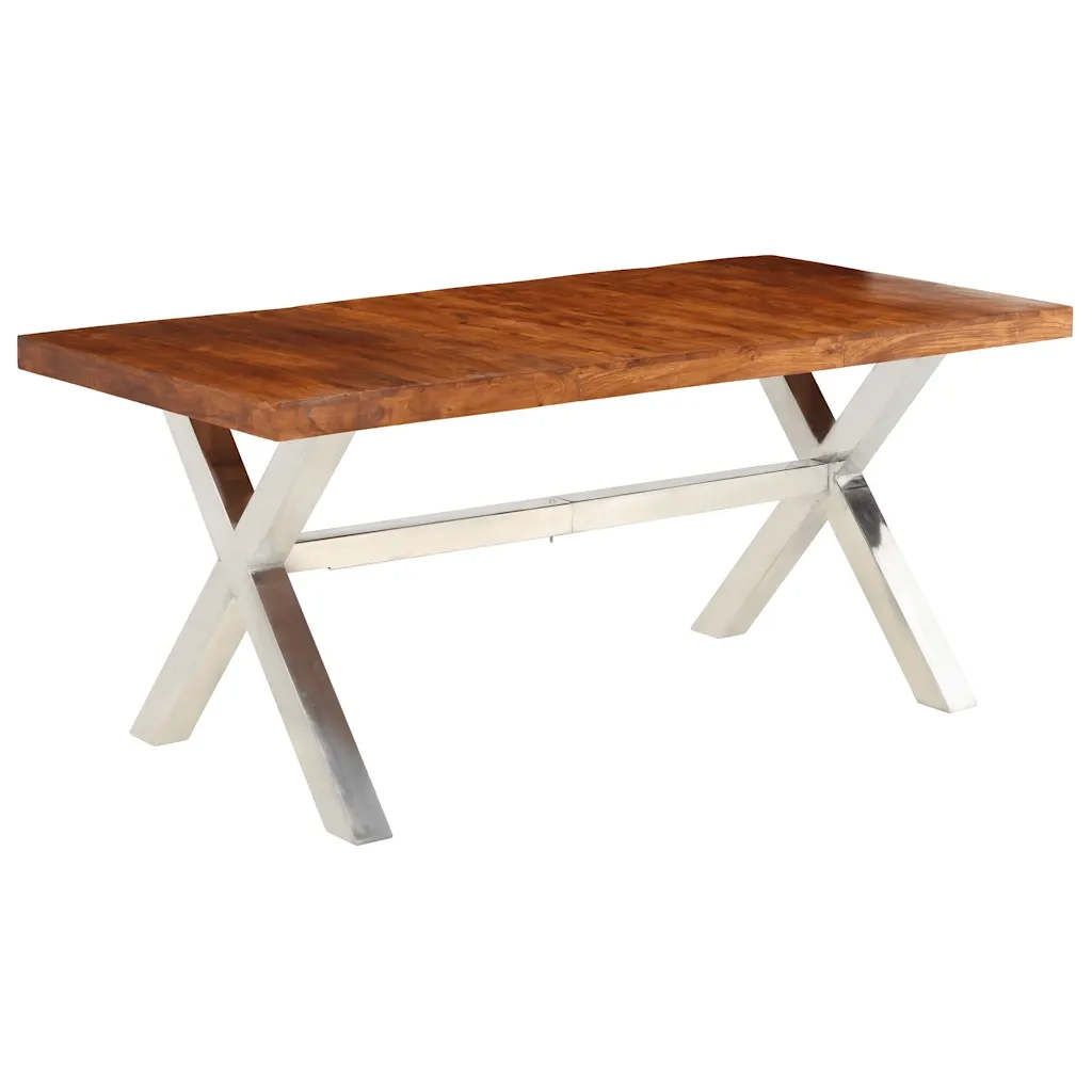 Tavolo in Legno Massello con Finitura in Sheesham 180x90x76 cm