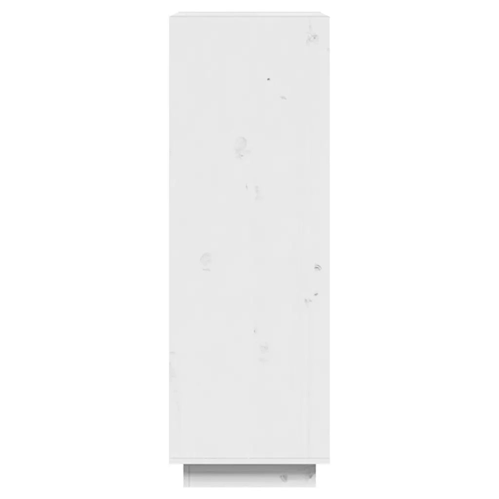 Libreria Divisorio-Scaffale per Libri-Mobile di Stoccaggio Bianco 60x35x103cm in Legno Massello di Pino
