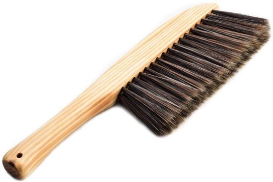 Borsetto Piccolo con Manico in Legno, Spazzola per Mani con Setole Molli, Spazzola per Pavimenti, Abbigliamento, Divano, Tappeti (Giallo Pallido)