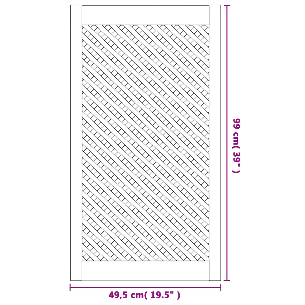 Ante con Design a Reticolo 2 pz 49,5x99 cm in Legno di Pino CFW7147374
