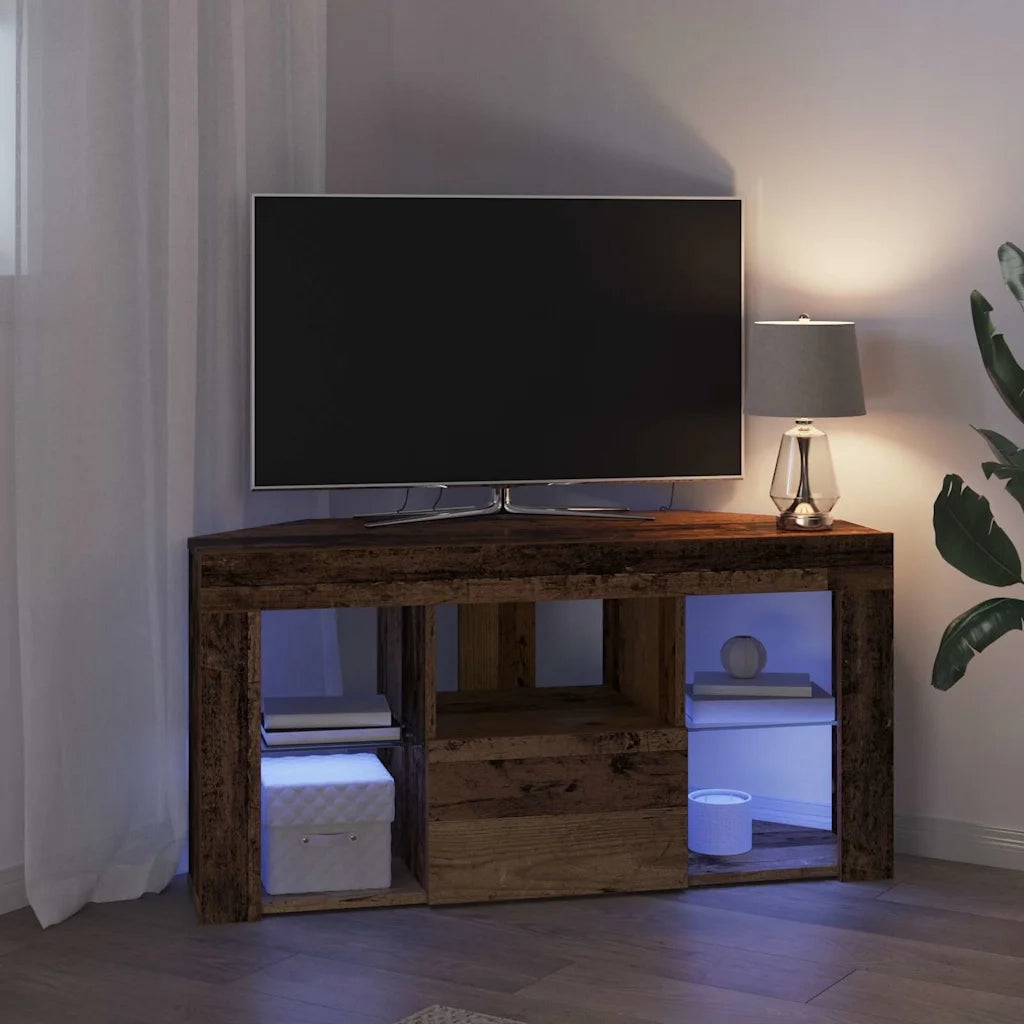 Mobile TV LED Angolare Legno vecchio 100 x 40 x 50 cm 889803