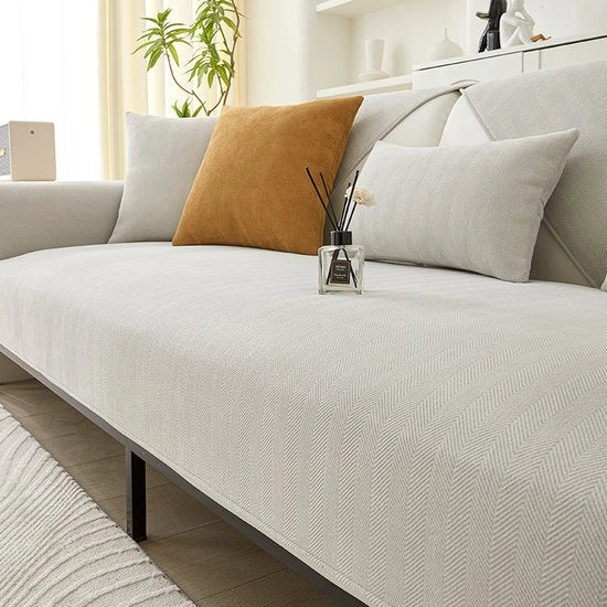 Banca con tessuto a chenille a griglia, sedia da giardino universale per tutte le stagioni, antiscivolo e impermeabile, facile da pulire, morbida e idonea per la pelle, comoda e respirante, adatta per la sala da pranzo -bianca, 110*110cm