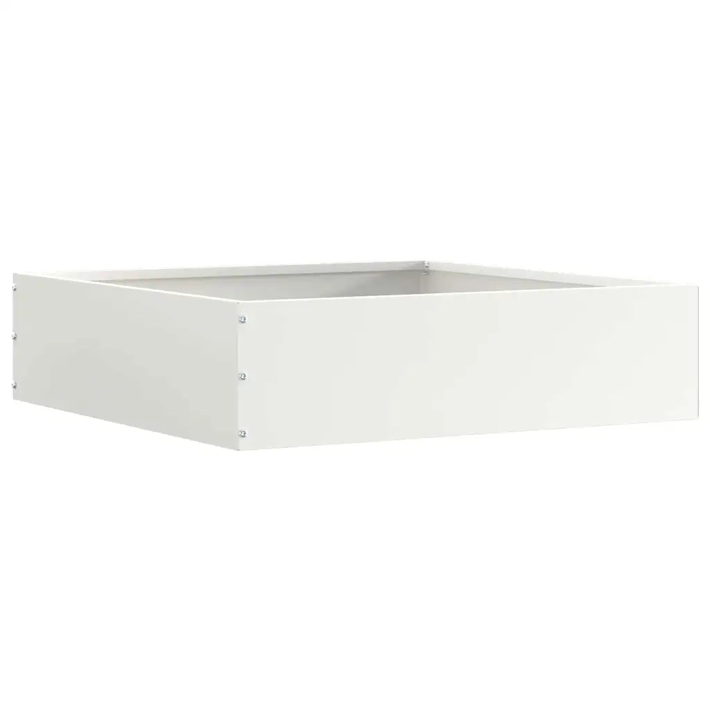 Bordura per Prato 6 pcs Bianco 50 x 50 x 13 cm Acciaio