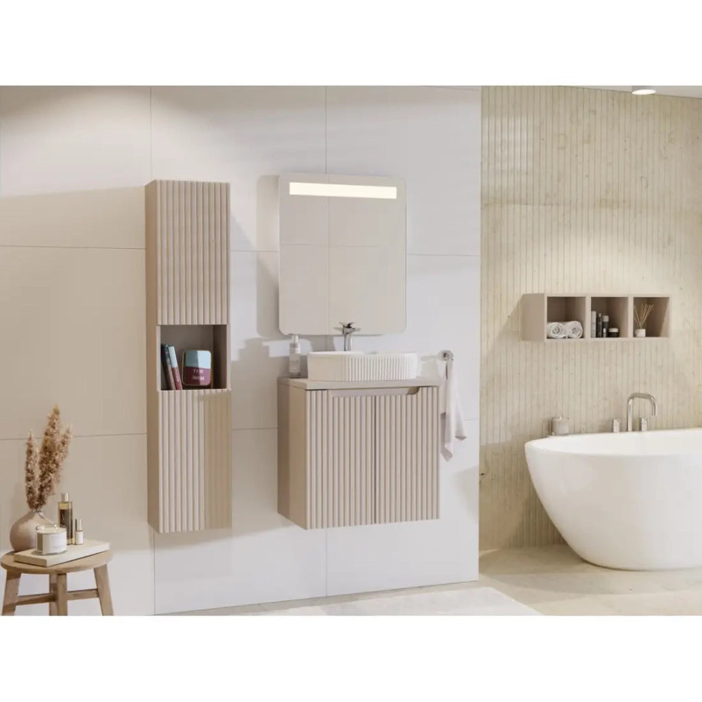 Lavabo da appoggio ovale 48x33 cm in ceramica bianca lucida